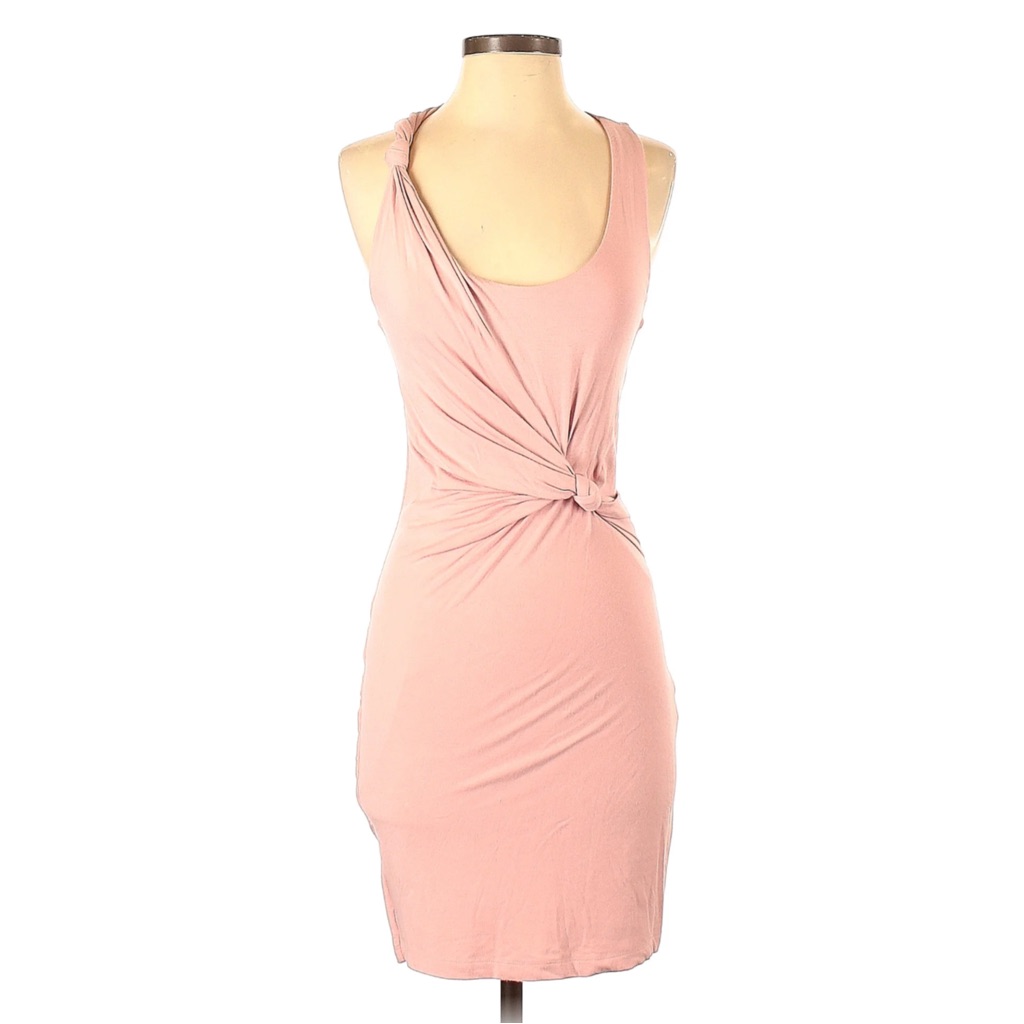 Nwt T Alexander Wang Knot Elegant Sleeveless Tank Dress In Pink Size Large